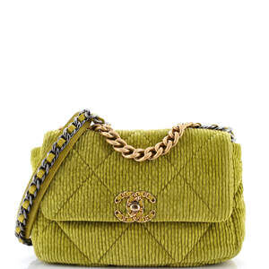 Chanel Medium 19 Flap Bag Quilted Corduroy